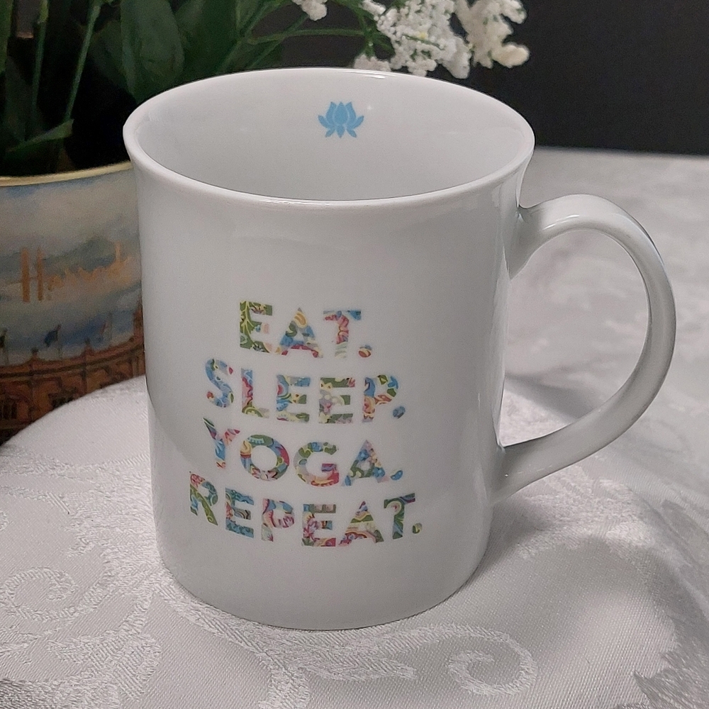 Fringe Studio 14 oz Coffee Mug 'Eat Sleep Yoga Repeat'